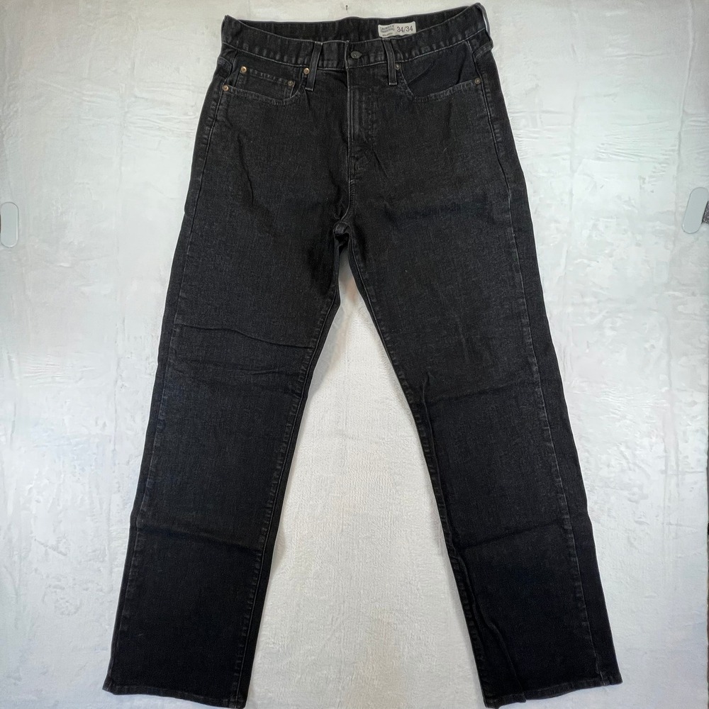 Cremieux Premium Jeans Mens Relaxed Fit Black 34x34 *meas 34x33 Cotton Blend
